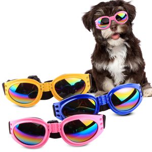 augenbekleidung zubehör großhandel-Hundeschutzbrille faltbare Brille Brille UV Schutz Wasserdicht Cat Sonnenbrille Tierzubehör Farben JK2005XB