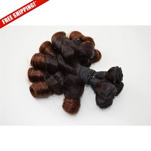 ombre locken haare großhandel-Virgin Ombre Brazilian Doppelt gezeichnete Romantik Curl Erweiterungen B Tante Funmi Hair Bündel