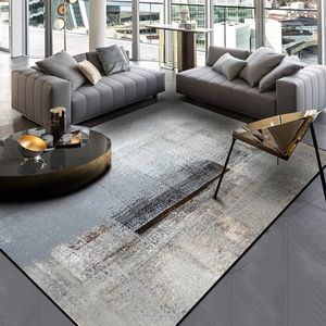 schwarze bodenfarbe großhandel-Abstrakt Schwarz Grau Farbe gedruckt Teppich im chinesischen Stil Gemälde Weiche Teppiche für Wohnzimmer Fußmatte Anti Rutsch Wolldecken Boden Matte