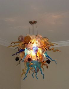 fantezi tavan ışıkları toptan satış-Fantezi Çok renkli Tavan Işık Dale Chihuly Stil Renkli Salon Otel Lobi Sanat Dekoratif Ucuz Avizeler