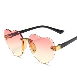 Sunglasses Vintage Heart Frame Children Classic Boys And Girls Plastic Sun Glasses Fashion Purple Lens Kids Uv400