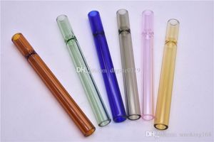 Wholesale tobacco filter tips for sale - Group buy colorful cm LABS Glass Pipe Tobacco Cigarette bat One Hitter Pipe Glass Straw Tube Cigarette Filter Pipes Glass Filter tip for smoking