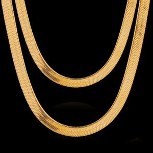 jewelry making chains venda por atacado-Preço de atacado k Color chapeado Chain Colar para mulheres Herringbone Chains de latão para jóias fazendo presente
