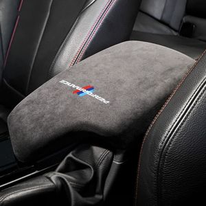 ingrosso accessori per il confezionamento-Alcantara Wrap Car Box bracciolo del pannello di copertura ABS M Performance decalcomanie per BMW Serie F30 Accessori Interni