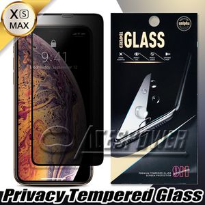 Full Cover Privacy Screen Protector Tempered Glass For Iphone Mini Pro Max X XS XR S Plus With Paper Package