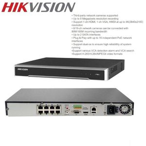 ch video großhandel-Systeme K Network CH Hikvision Poe NVR Videorecorder mit MP wasserdichte IP Kamera Nachtsicht CCTV Sicherheitssystem Kit
