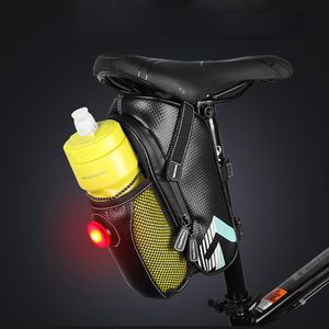 Wholesale waterproof seats resale online - Car Truck Racks Bicycle Saddle Bag With Water Bottle Pocket Waterproof MTB Bike Rear Bags Cycling Seat Tail Accessories