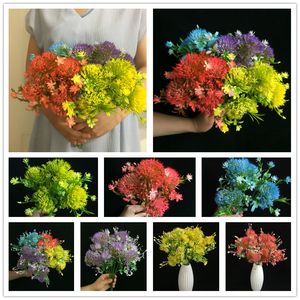 soft plastic dandelion flower Five Heads bunch alliums artificial flowers Fake Hydrangea flowers Colors plastic flowers