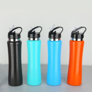 bpa ücretsiz paslanmaz çelik su şişeleri toptan satış-Amazon BPA Ücretsiz Çift Duvar Yalıtımlı Şişe Vakum Şişeleri Termos oz Paslanmaz Çelik Spor Su Şişesi Kapak
