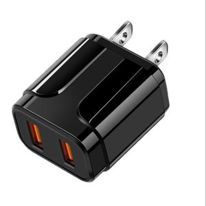 QC3 EU US壁充電器クイック5V Aデュアルポート3A USB充電器For iPhone SAMSUNG S8 S9 S10