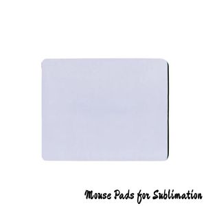 персонализированный рабочий стол оптовых-DIY Сублимационные пустые мыши Pad Desk Rectangle Белые Mouspads для термальной теплопередачи персонализированные ткани резиновые коврики индивидуальные логотипа