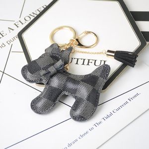 Wholesale pendant charm holder resale online - 2021 Dog Design Car Keychain Bag Pendant Charm Jewelry Flower Key Ring Holder for Women Men Fashion PU Leather Animal Key Chain Accessories
