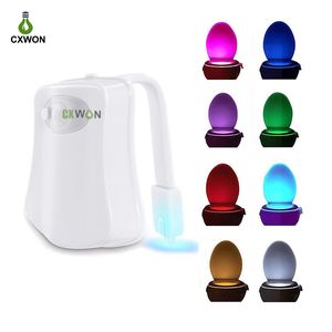 Toilet Light Smart PIR Motion Sensor Colors Waterproof Close Stool Night LED Luminaria WC Lamp