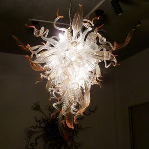 designer lampen decke großhandel-Moderne Pendelleuchten LED Lichter Einzigartige Blumen Design Licht Ines Hochklarorange Deckenleuchter Lampe für Wohnzimmer L