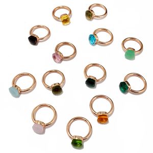Pierścionki ślubne Moda Love Pierścień Luksusowy Projektant Biżuteria Pojedynczy Kolor Kamień Wysokiej Jakości Kobiety Przyjęcie Diamentowe Biżuteria dla kobiet Hurt