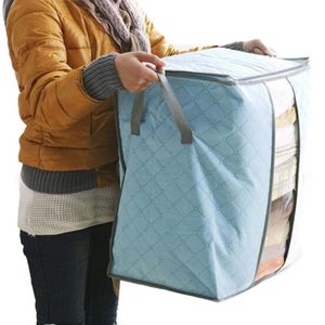 Förvaringslådor Bins Kläder Box Tvätt Bärbar Organizer Non Woven Underbed Pouch Bag