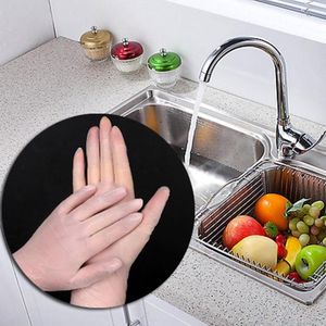 Five Fingers Gloves Grade Disposable PVC Anti static Plastic For Cleaning Cooking Restaurant Kitchen Accessories FD