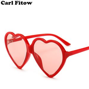 forma de coração de vidro vermelho venda por atacado-Óculos de sol amor coração mulheres gato olho vintage presente preto rosa forma vermelha sol vidros para uv400