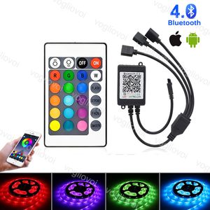 RGB Controllers Keys Bluetooth Smart APP Three Output Lighting Accessories For Strip Modules Wall Washing Lamp DHL