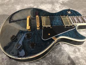 maple acolchoado venda por atacado-Nova guitarra elétrica atacado de China Quilted Maple Wood g guitarra personalizada azul cor azul alta qualidade