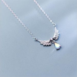 anjos coreanos venda por atacado-Hot Sale Estilo coreano temperamento Anjo Lágrimas D4528 cristal encanto pingente de colar de jóias das mulheres