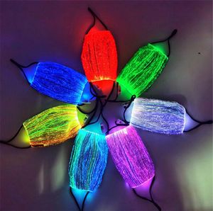 ingrosso splendore del giardino-Hot Giardino colori Maschere luminoso del fronte LED per Festival Festa di Natale Masquerade Rave mascherina di modo ardore Mask