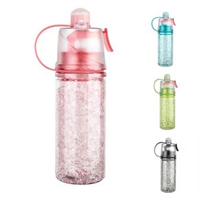 bottled water coolers großhandel-Amazon Outdoor Wandern Camping Jogger Sport Wasserflasche Kühler Nebel Spray BPA Kostenlose Plastikflaschen mit Griff