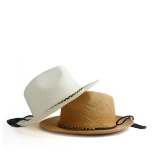retro-stroh-hüte
 großhandel-Breite Krempe Hüte Retro Frauen Männer Stroh Sonnenhut mit Panama für Sommerstrand Sunbonnet Mode Band Größe cm