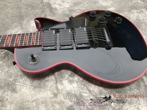 Ny elektrisk gitarr Partihandel från Kina Maple Wood g Custom Guitar Pick up Style Red Binding and Inlays and Logo