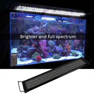 водные растения аквариум оптовых-US W LED Водяная трава лампа дюймов черный US стандартный аквариум светодиодный свет Super Slim Fish Tank Aquatic растение выращивает освещение