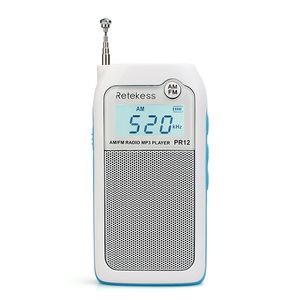 dijital cep telsizleri toptan satış-Radyo FM AM Mini Cep USB Alıcı MP3 Taşınabilir Dijital Stereo Destek TF Kart Yaşlılar için
