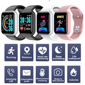 Wholesale sports wrist tracker for sale - Group buy D20 Smart Bracelet Wrist Band mAh Fitness Tracker Bluetooth Sports Watch with inch Display Waterproof Monitor Wristband