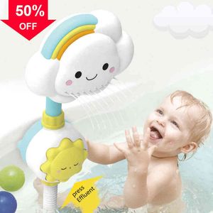 ingrosso baby showers games-Giochi per bambini modelli di cloud rubinetti da doccia giocattoli per bambini spray per bambini eiettori giocattoli da bagno