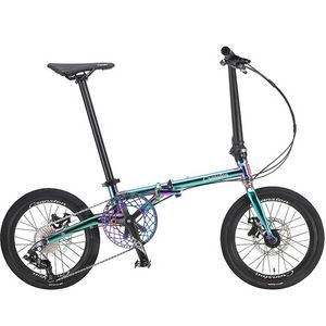 16 calowy chromowany molibden stalowy składany rower rowerowy prędkość przenośna miejska rowery składane podwójne hamulce dorosłe rowery