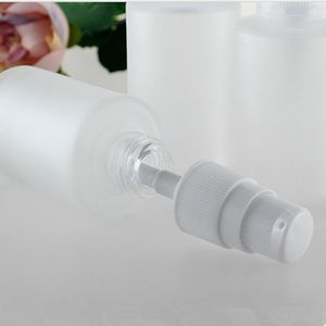 5pcs ml frosted glazen fles met pompbek lotion lege matte emulsie essentie cosmetica