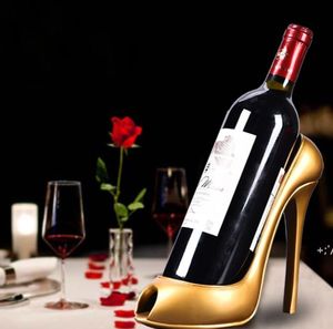 Bar Verktyg High Heel Shoe Wine Bottle Holder Stilfull Rack Verktyg Korg Tillbehör För Hem Party Restaurang Vardagsrum Bord RRF13310