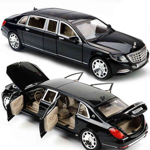 1 Maybach S600 Metal Car Model Diecast Alloy High Simulation Car Models Doors Can Be Opened Inertia Toys For Children Difts