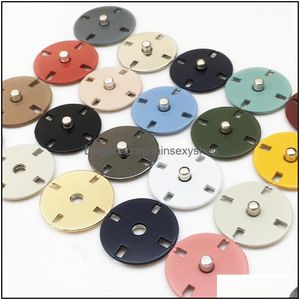 Wholesale button black resale online - Sewing Notions Tools Apparel Gold Black Sier Big Round Invisible Snap Fasteners Press Button For Suit Jacket Clasp Mink Coat Accessories S