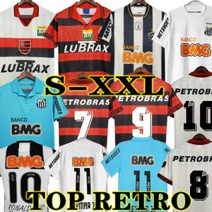 ingrosso atletico mineiro-NEYMAR JR RONALDINHO Retro Flamengo Soccer Jerseys Santos anniversario Romario Atletico Mineiro Classic Football Shirts Vintage