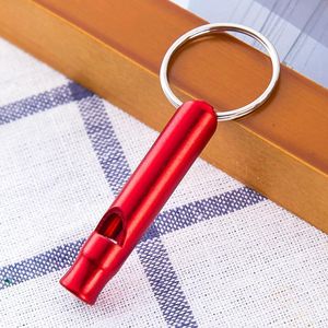 Wholesale hunting keyring for sale - Group buy Party Favor Aluminum Alloy Whistle Mini Keyring Keychain Whistle Outdoor Emergency Alarm Survival Sport Camping Hunting Metal WhistlesZC849