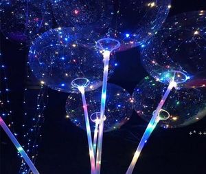 isqueiros de casamento venda por atacado-Novos LED luzes balões noite iluminação bobo bola festival decoração balão decorativo decorativo Balões mais leves com vara zzd13105