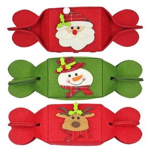 Wholesale cute christmas cookies for sale - Group buy Christmas Decorations Cute Biscuits Cookie Candy Bags Small Santa Claus Bag Kids Xmas Decoration Box Bauble Gifts1