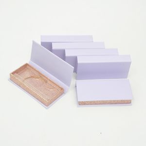Wholesaleまつげ包装ボックスラッシュボックスパッケージカスタム鋳型紫25mm Dミンクラッシュ化粧収納ケースのバルクベンダー