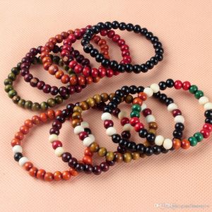 braceletes de madeira personalizados venda por atacado-Charm Pulseiras para Mulheres Moda Varejo Pulseira Personalizada Colorido Beads Braceletes