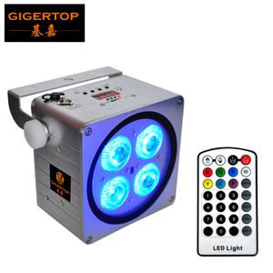 Gigertop TP B08 Nowy Srebrny Kolor Obudowa x18W RGBWA UV IN1 Kryty Bateria Bezprzewodowa LED Par Light Square Shape Wall Washer
