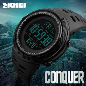 SKMEI Merk Mannen Sport Horloges Mode Chronos Countdown Waterdichte LED Digitale Horloge Man Militaire Polshorloge Relogio Masculino