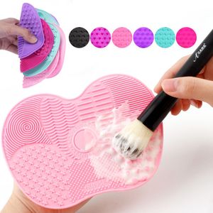 シリコーン化粧ブラシクレンジングパッドパレットラウンドアイブロウブラシクリーニングマット洗浄スクラバー化粧品メイクアップクリーナーツール