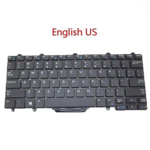 teclado do laptop britânico venda por atacado-Laptop EUA Reino Unido JP La SL GR teclado para E5250 E5270 E7250 E7270 E7450 E7470 Latina japonesa Alemanha