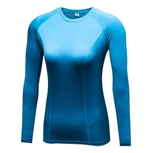 Wholesale cycling base layers resale online - 2020 Women Gymnastic Yoga Cycling Sports Top Fast Dry Compression Base Layer Tight Tee Shirt Outdoor1