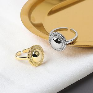 Nieuwe mode ovale vorm charm ringen dames goud zilver kleur sieraden open ring groothandel hoge kwaliteit geschenken vintage